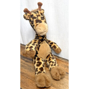 Manhattan Toy Company Giraffe Plush Stuffed Animal 16" Brown Soft EUC 1999